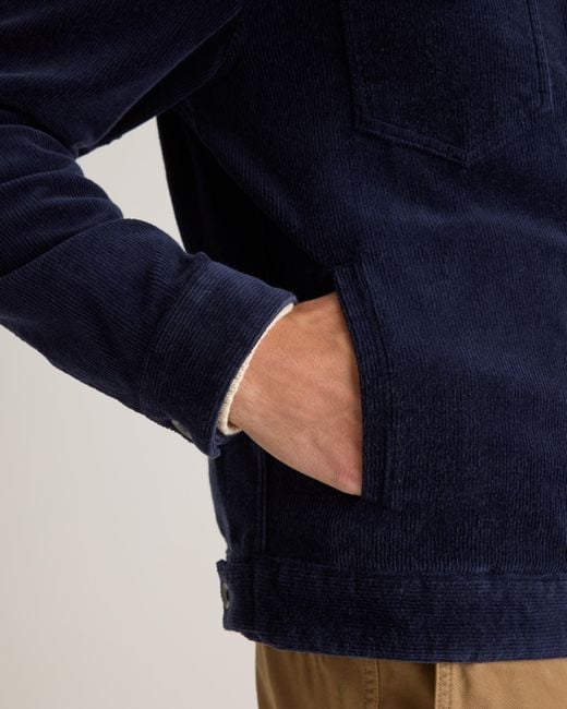 Quince Blue Organic Stretch Corduroy Trucker Jacket, Organic Cotton for men