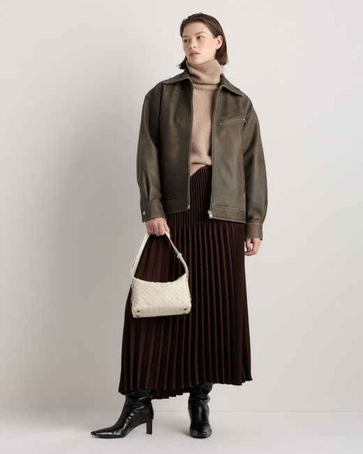 Quince Natural Italian Leather Handwoven Mini Bag