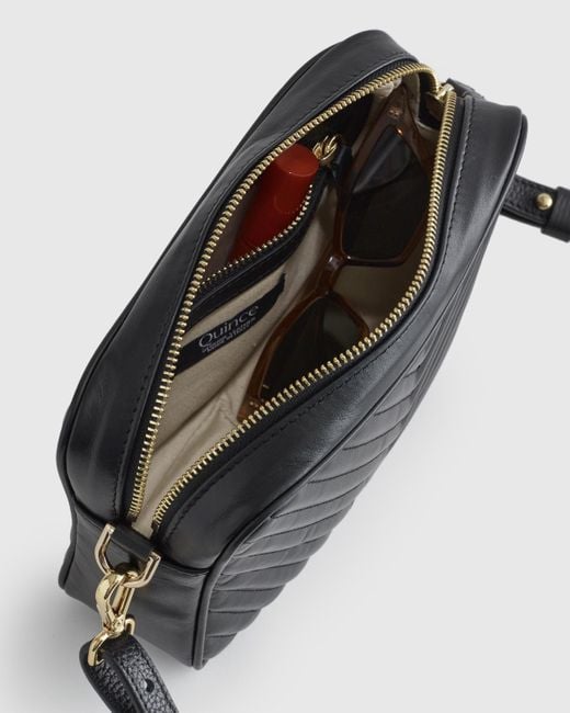 Quince Italian Leather Quilted Crossbody Bag In Black Lyst rosy-nights-wearing-tigermist-bag-dior