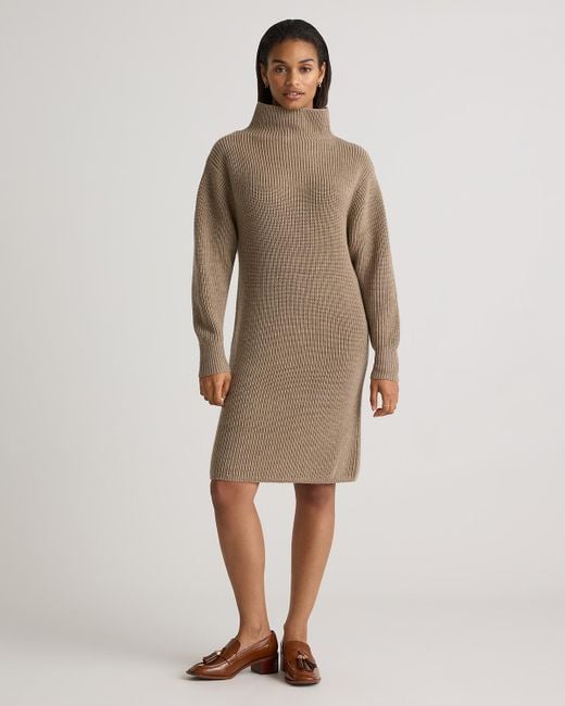 Quince Women's Natural Australian Merino Wool Relaxed Turtleneck