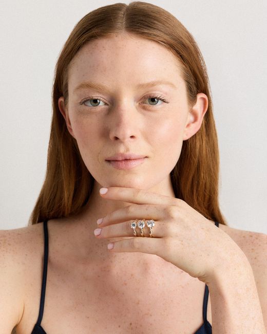 Quince Natural Lab Grown Diamond Round Twisted Engagement Ring