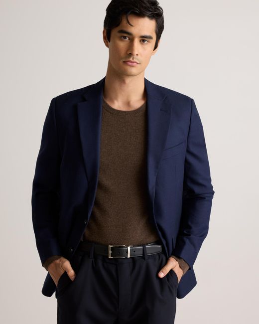 Quince Blue Stretch Wool Blazer for men