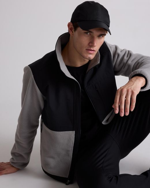 Quince Gray Polar Fleece Full-Zip Jacket, Recycled Polyester for men
