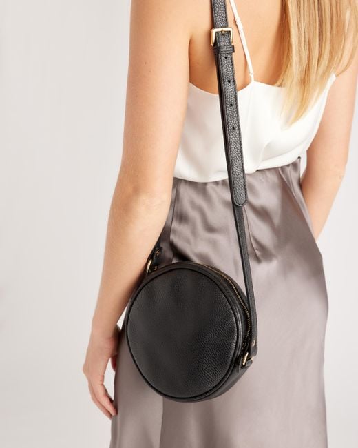 Quince Italian Leather Circle Crossbody Bag in Black Lyst
