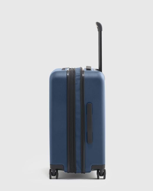 Quince Blue Expandable Small Carry-On Suitcase, Polycarbonte