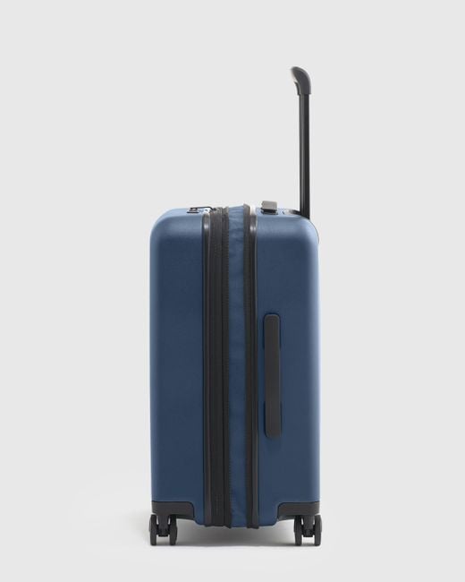 Quince Blue Expandable Carry-On Hard Shell Suitcase 20", Polycarbonte