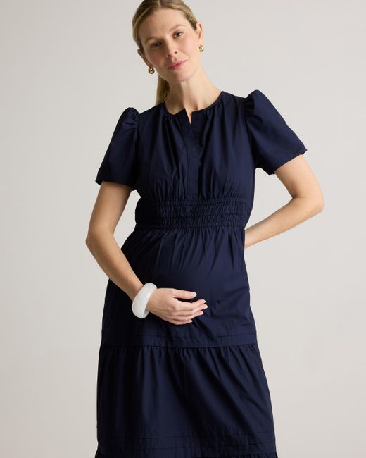 chinese dress ladies Quince Organic Cotton Eyelet Smocked Midi Dress  Unpacka