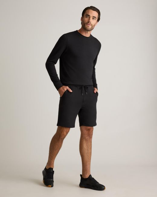 Quince Black Supersoft Fleece 7.5 Inch Sweatshort, Lenzing Modal for men