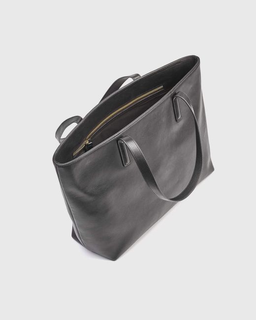 Quince Classic Italian Leather Tote Bag in Black Lyst