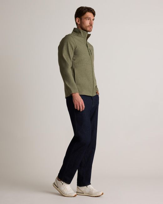 Quince Green Softshell Fleece-Lined Full-Zip Jacket, Recycled Polyester for men