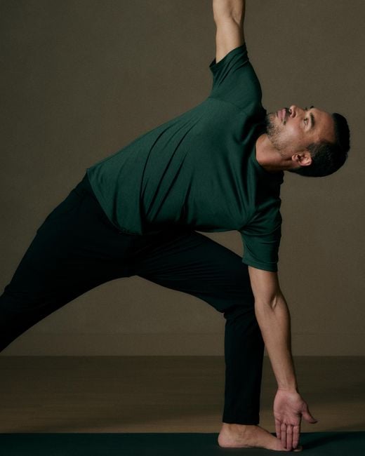 Quince Green Mesh Performance Training Tee, Recycled Polyester for men