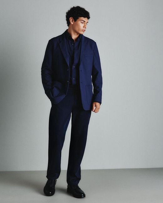 Quince Blue Performance Stretch Technical Blazer, Recycled Polyester for men