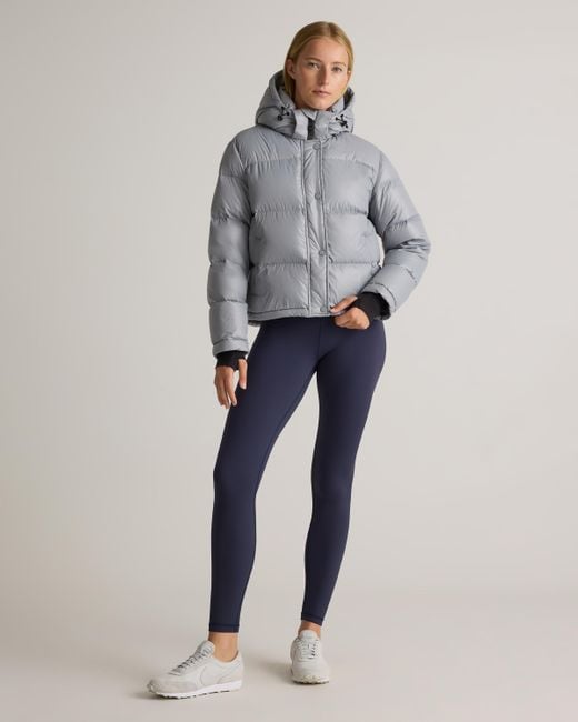 Quince Gray Responsible Down Cropped Puffer Jacket, Recycled Polyester