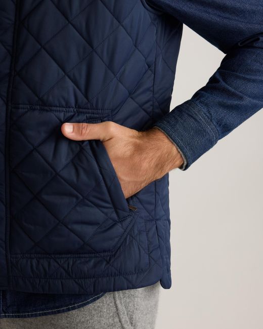 Quince Blue Featherless Quilted Vest, Nylon for men