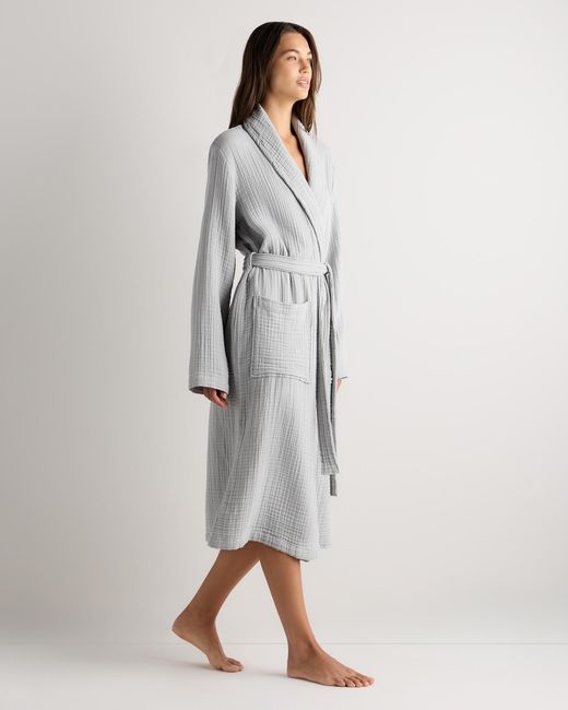 Lay Red Robe Quince Soft Layered Turkish Cotton Robe in Gray | Lyst