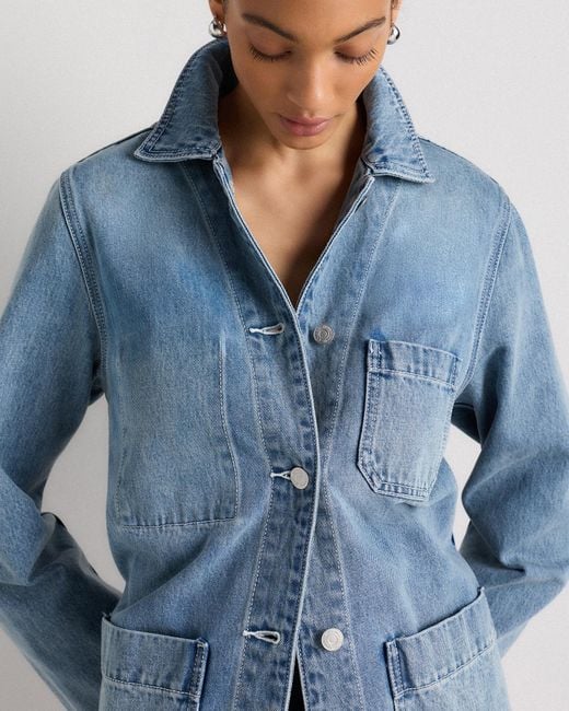 Quince Blue Denim Chore Jacket, Organic Cotton