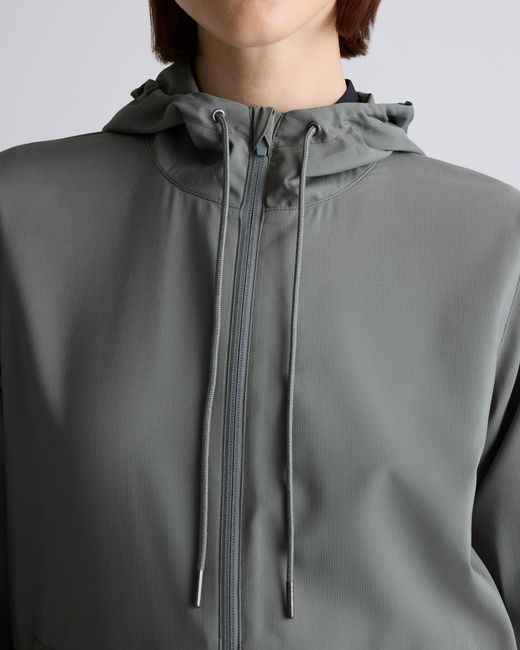 Quince Gray Micro Ripstop Packable Hike Jacket, Polyester