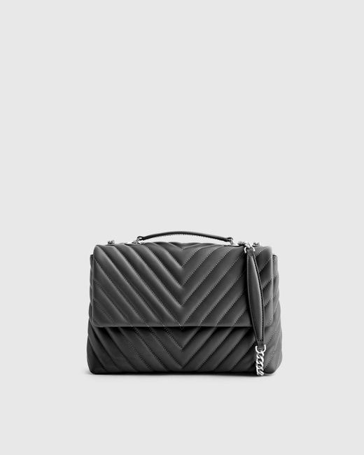 Quince Italian Leather Quilted Convertible Shoulder Bag in Black Lyst