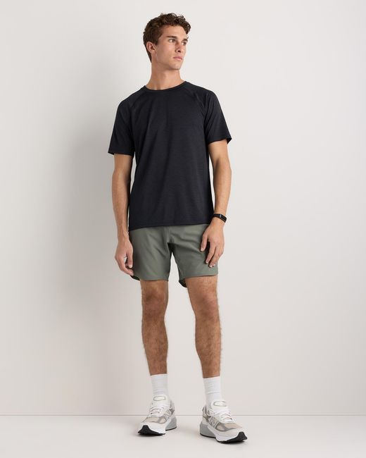 Quince Black Mesh Performance Training Tee, Recycled Polyester for men