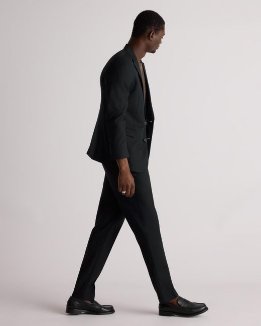 Quince Blue Stretch Wool Blazer for men