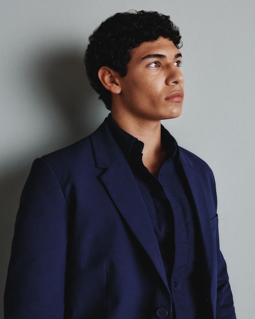 Quince Blue Performance Stretch Technical Blazer, Recycled Polyester for men