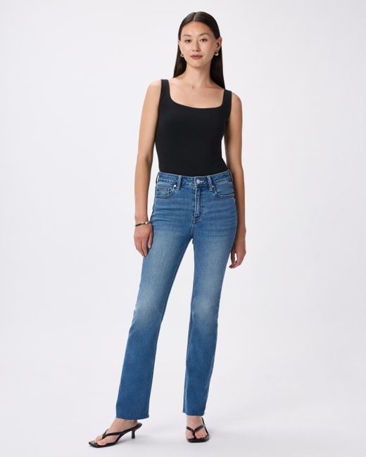 Quince Blue Bella Stretch Kick Flare Jeans, Organic Cotton
