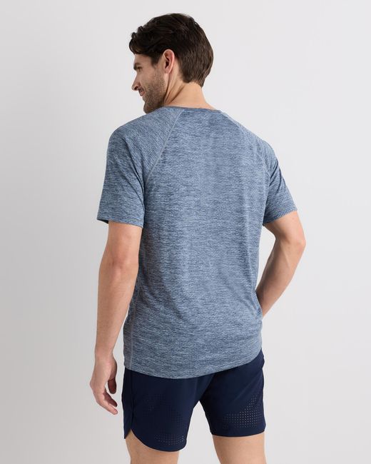 Quince Blue Mesh Performance Training Tee, Recycled Polyester for men