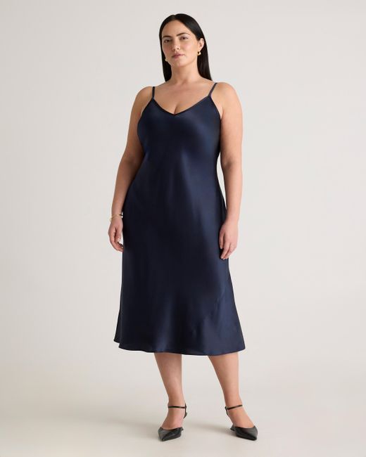 Quince Blue Slip Dress, Silk