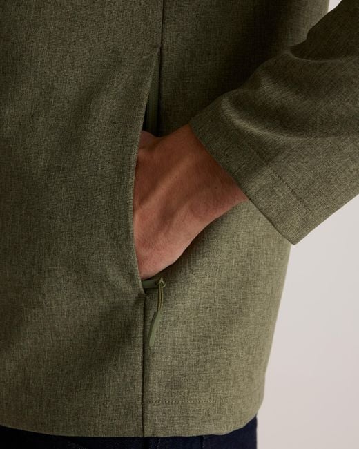 Quince Green Softshell Fleece-Lined Full-Zip Jacket, Recycled Polyester for men