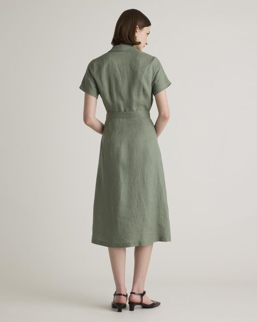 Quince Green Short Sleeve Dress