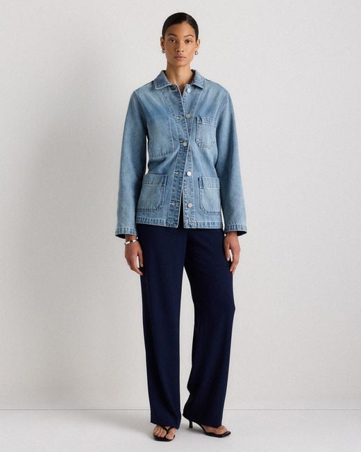 Quince Blue Denim Chore Jacket, Organic Cotton