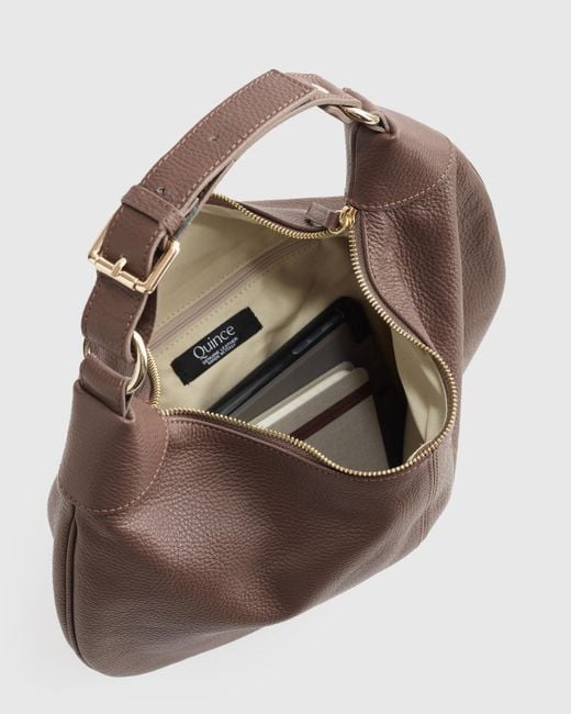 Quince Italian Leather Shoulder Bag in Brown Lyst
