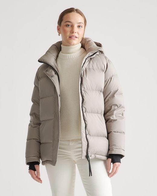 Quince Brown Responsible Down Puffer Jacket, Recycled Polyester