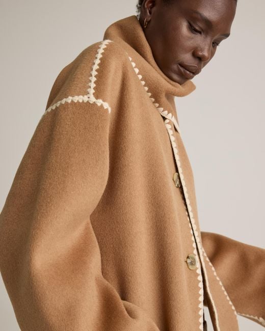 Quince Natural Double-Faced Merino Wool Scarf Coat