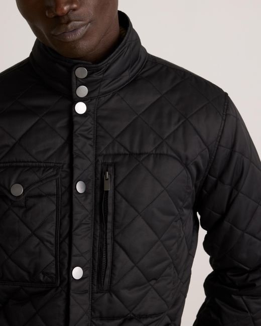 Quince Black Featherless Quilted Utility Jacket, Nylon for men