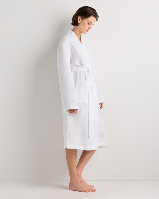 Quince Organic Turkish Waffle Robe, Cotton in White | Lyst