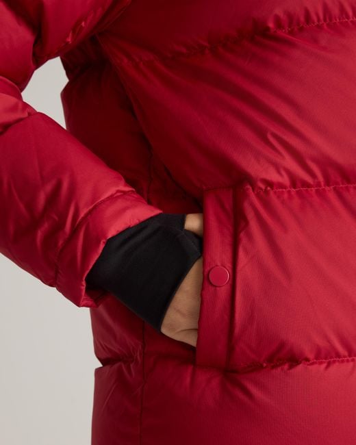 Quince Red Responsible Down Puffer Jacket, Recycled Polyester