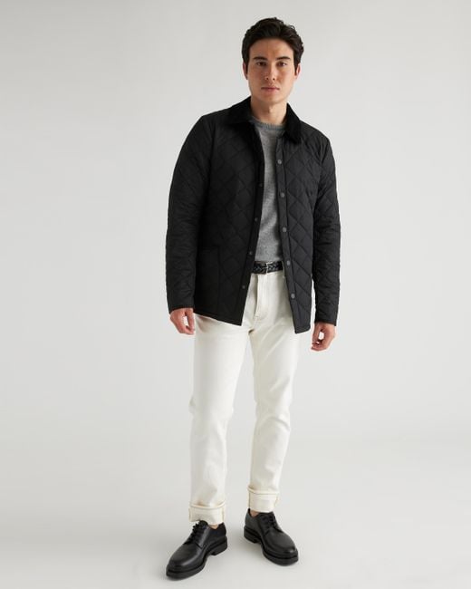 Quince Black Featherless Quilted Jacket, Nylon for men