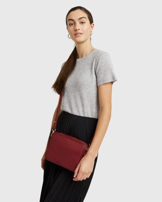 Quince Italian Leather Crossbody Bag in Red Lyst