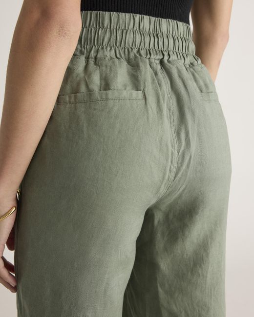 Quince Green 100% European Linen Wide Leg Pants