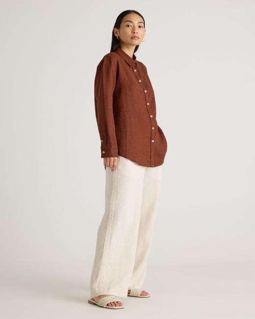 Quince Brown Long Sleeve Shirt