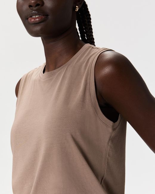 Quince Natural Cotton Modal Muscle Tank Top, Cotton/Modal
