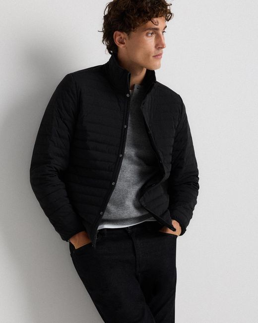 Quince Black Responsible Down Quilted Jacket, Nylon for men