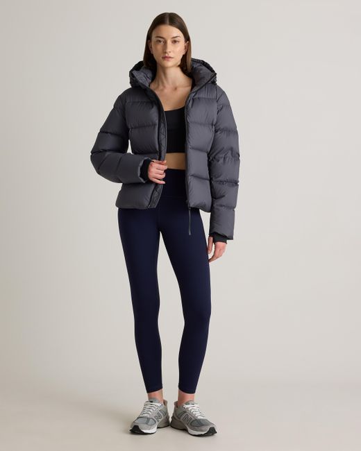 Quince Blue Responsible Down Cinch Waist Puffer Jacket, Recycled Polyester