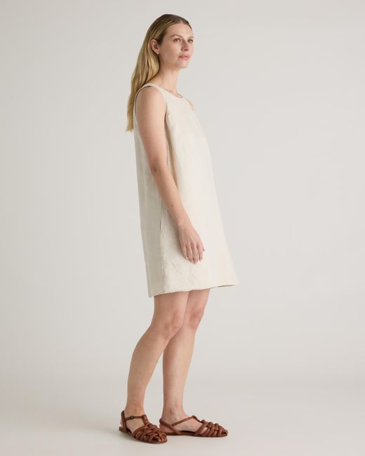 Quince Natural 100% European Linen Tank Top Mini Dress