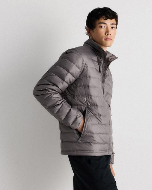 Quince Gray Lightweight Down Packable Puffer Jacket, Recycled Polyester for men