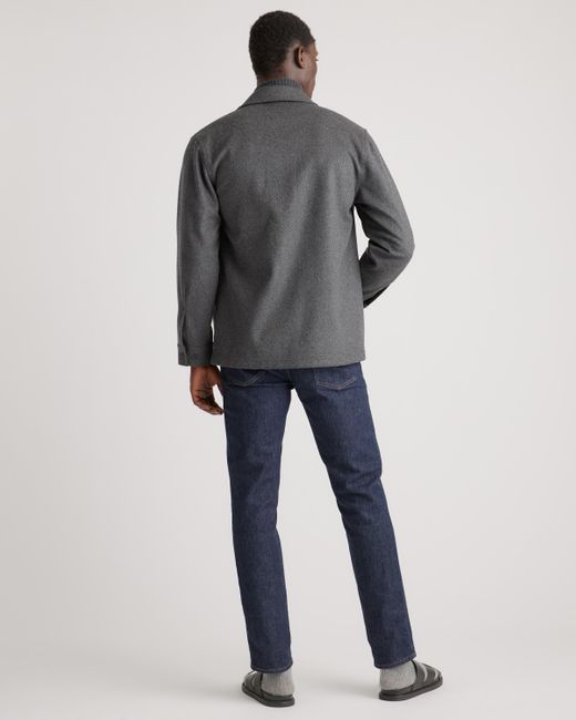 Quince Gray Italian Wool Overshirt, Wool/Nylon for men