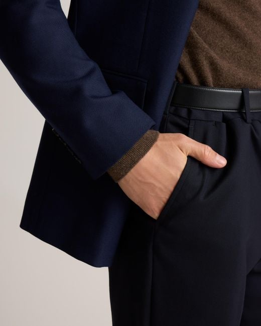 Quince Blue Stretch Wool Blazer for men