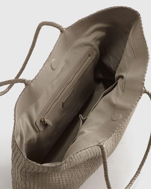 Quince Natural Italian Leather Handwoven Tote