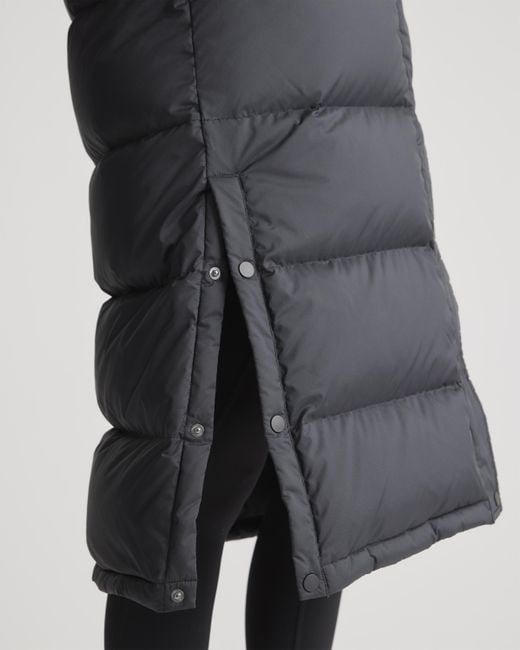 Quince Black Responsible Down Long Puffer Jacket, Recycled Polyester